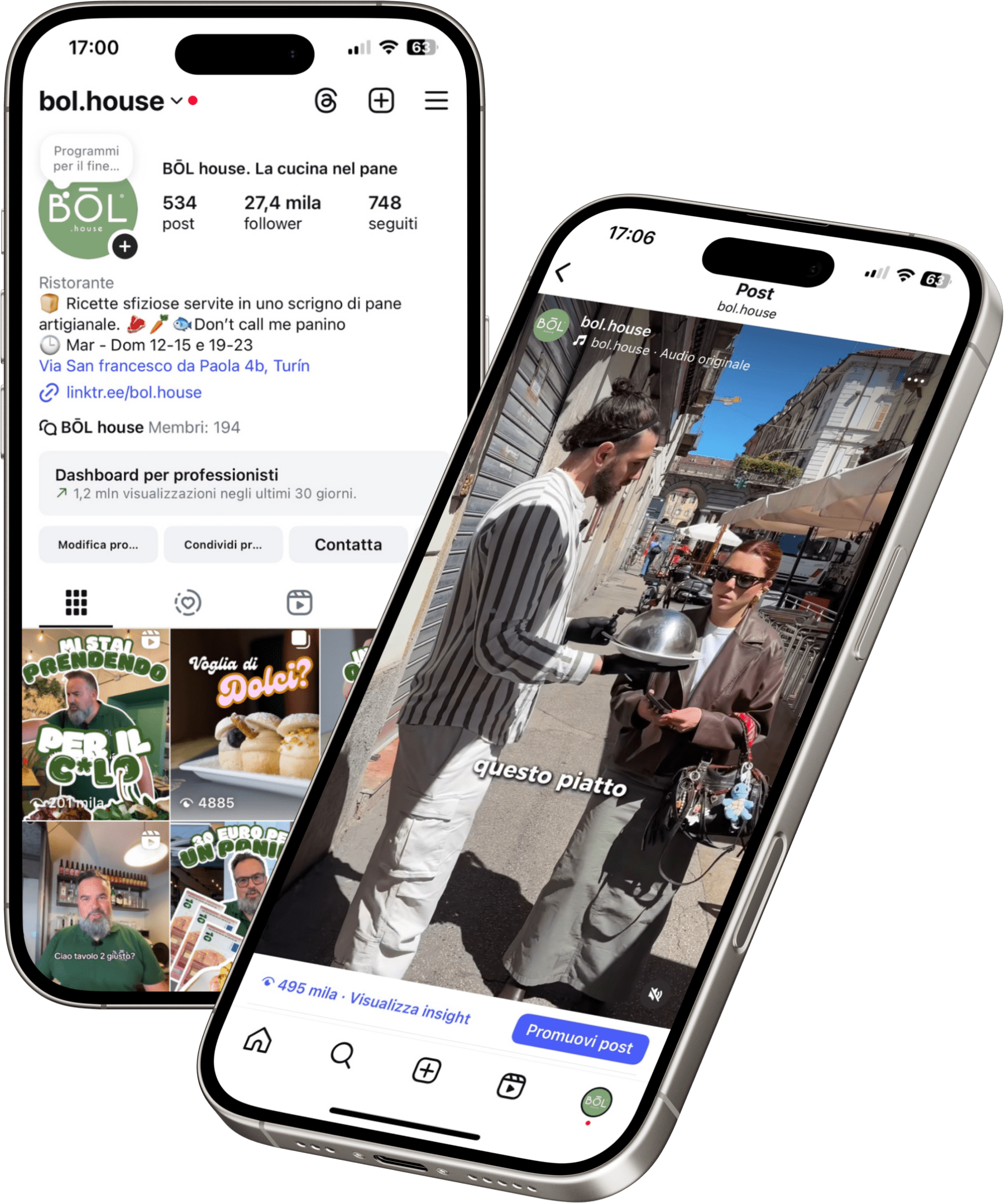Anteprima contenuti su smartphone