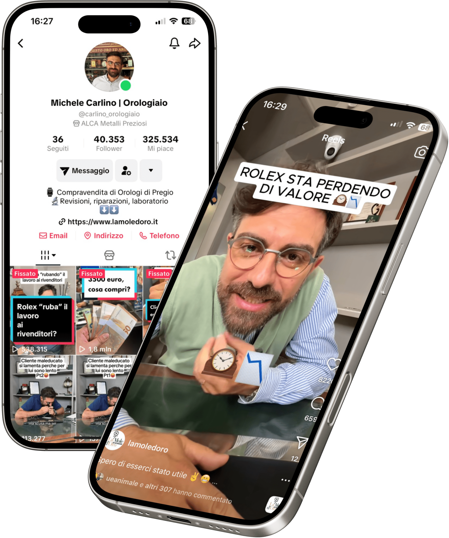Anteprima contenuti su smartphone